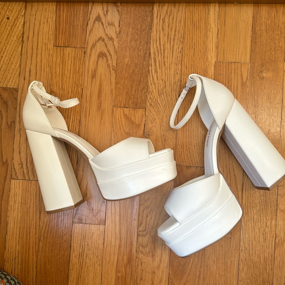 White Platform Heels